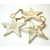 Gwiazda wisząca drewniana bielona 16cm